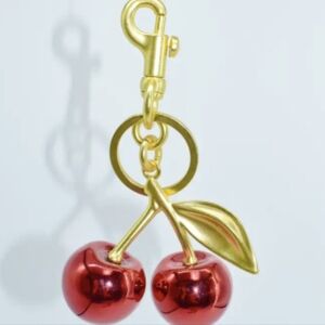 Unbranded large cherry 🍒 bag charm/ Keychain New